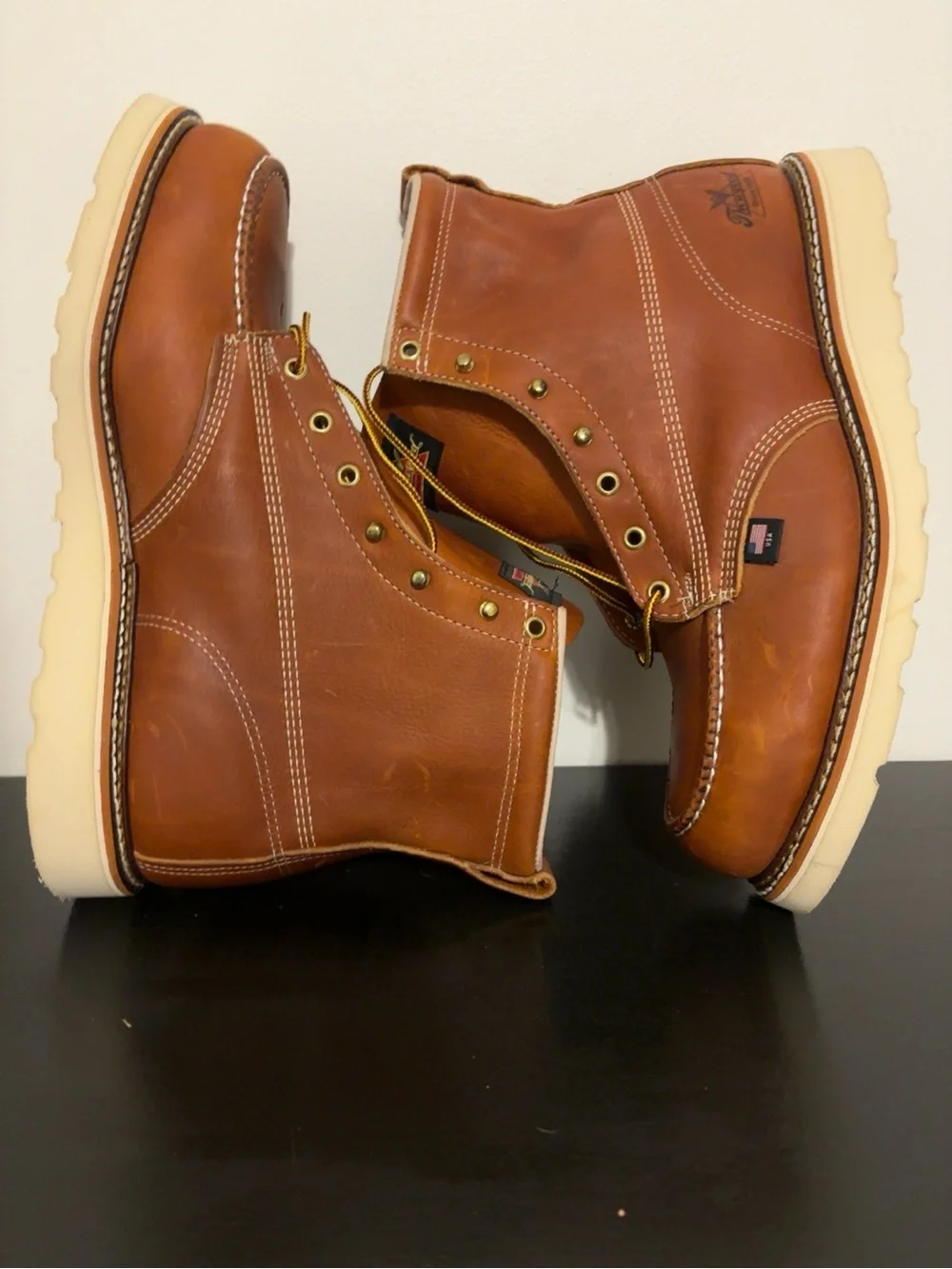 Thorogood 804-4200 6” Moc Toe Steel Toe Work Boots Safety Brown USA 13 EE NWOB